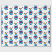 Cartoon - Uitstekend met paaseieren Cadeaupapier (Vlak)