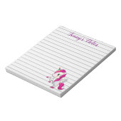 Cartoon unicorn, aangepast notitieblok (Linkerzijde)