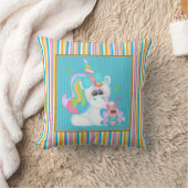 Cartoon Unicorn Kinder kamer gooit kussen (Deken)
