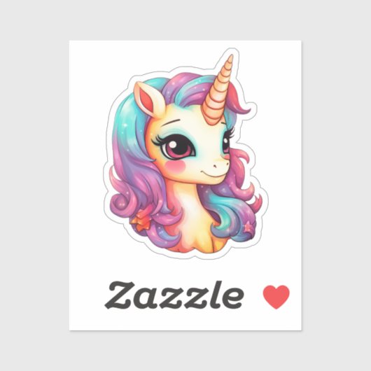 Cartoon unicorn sticker (Vel)