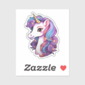 Cartoon unicorn sticker (Vel)