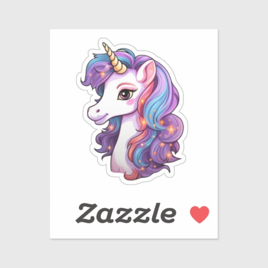 Cartoon unicorn sticker (Vel)