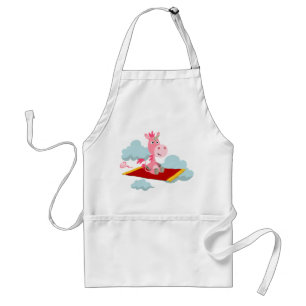 Cartoon Unicorn's Magic Carpet Ride Apron Standaard Schort