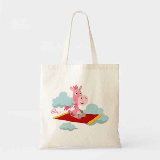 Cartoon Unicorn's Magic Carpet Ride Bag Tote Bag (Voorkant)