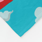 Cartoon Unicorn's Magic Carpet Ride Fleece Blanket Deken (Hoek)