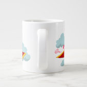 Cartoon Unicorn's Magic Carpet Ride Jumbo Mok (Achterkant)