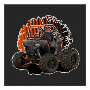 Cartoon UTV-terreinwagen Perfect Poster