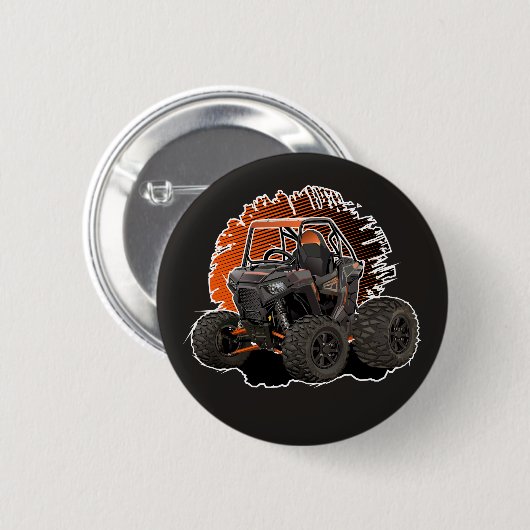 Cartoon UTV-terreinwagen Ronde Button 5,7 Cm (Voorkant /achterkant)