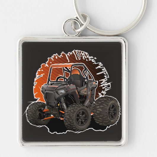 Cartoon UTV-terreinwagen Sleutelhanger (Voorkant)