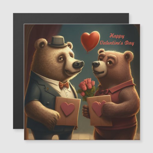 cartoon valentijns beer (Voorkant / Achterkant)