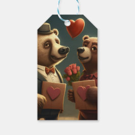 cartoon valentijns beer cadeaulabel