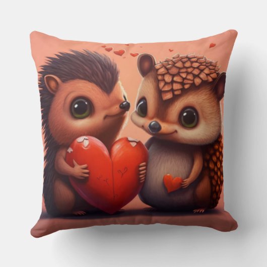 cartoon valentijns beer kussen (Achterkant)