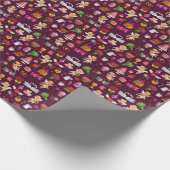 Cartoon Valentijns Patrooncupid Cadeaupapier (Hoek)