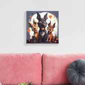 Cartoon Valentijnshonden Kunst 2 Canvas Afdruk (Insitu (Woonkamer))