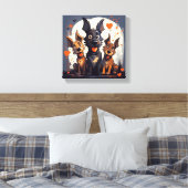 Cartoon Valentijnshonden Kunst 2 Canvas Afdruk (Insitu (Slaapkamer))