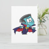 Cartoon Vampire Uitnodigingen (Staand voorkant)