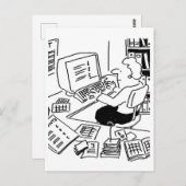 Cartoon van accountants of Office Worker Briefkaart (Voorkant / Achterkant)