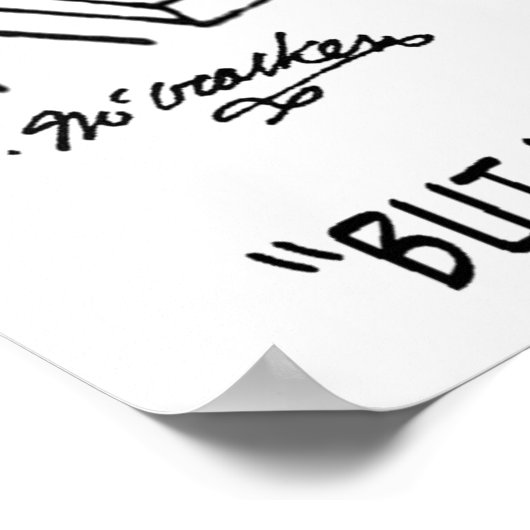 Cartoon van advocaat 5299 poster (Hoek)