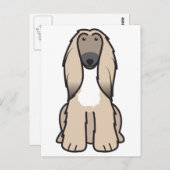 Cartoon van Afghan Hound Dog Briefkaart (Voorkant / Achterkant)