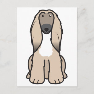 Cartoon van Afghan Hound Dog Briefkaart