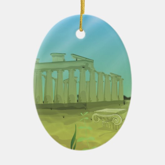 Cartoon van Atlantas Keramisch Ornament (Voorkant)