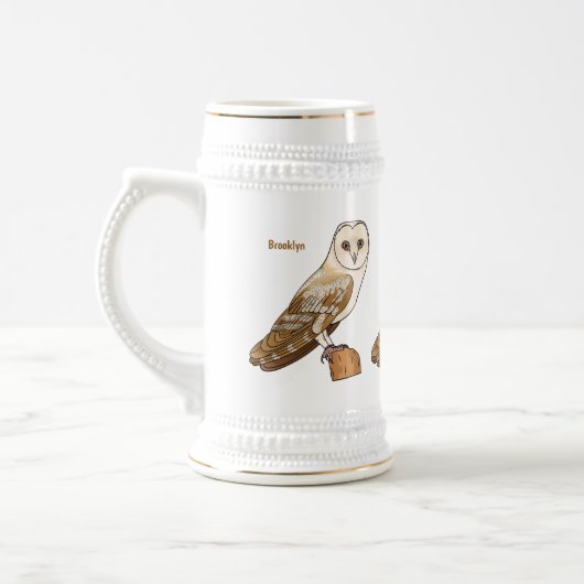 Cartoon van Barn owl Bierpul (Links)