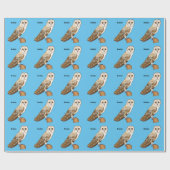 Cartoon van Barn owl Cadeaupapier (Vlak)