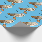 Cartoon van Barn owl Cadeaupapier (Hoek)