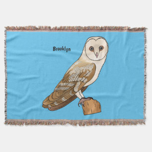 Cartoon van Barn owl Deken