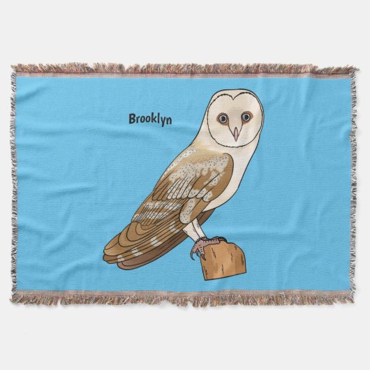 Cartoon van Barn owl Deken (Voorkant)