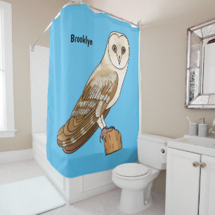 Cartoon van Barn owl Douchegordijn