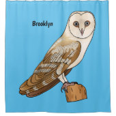 Cartoon van Barn owl Douchegordijn (Voorkant)