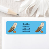 Cartoon van Barn owl Etiket (Insitu)