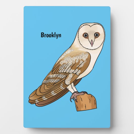 Cartoon van Barn owl Fotoplaat (voorkant)