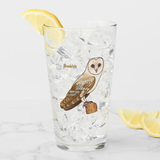Cartoon van Barn owl Glas (Voorkant ijs)