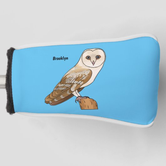 Cartoon van Barn owl Golfheadcover (Voorkant)