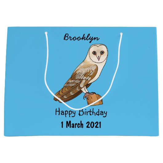 Cartoon van Barn owl Groot Cadeauzakje (Voorkant)