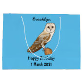 Cartoon van Barn owl Groot Cadeauzakje (Achterkant)