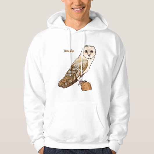 Cartoon van Barn owl Hoodie (Voorkant)