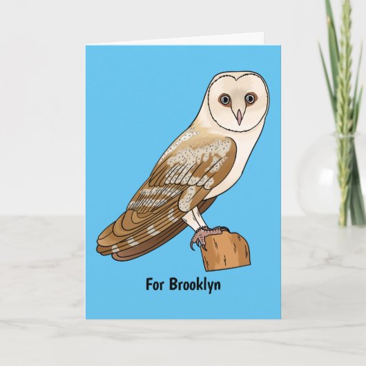 Cartoon van Barn owl Kaart (Voorkant)