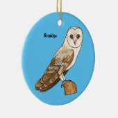 Cartoon van Barn owl Keramisch Ornament (Rechts)