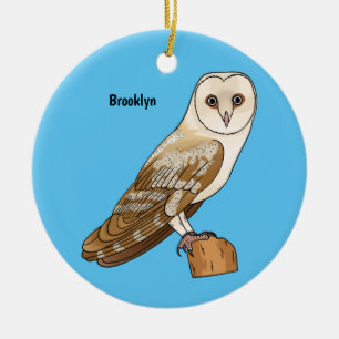 Cartoon van Barn owl Keramisch Ornament