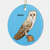 Cartoon van Barn owl Keramisch Ornament (Links)