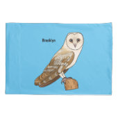 Cartoon van Barn owl Kussensloop (Achterkant)