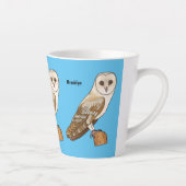 Cartoon van Barn owl Latte Mok (Rechts)