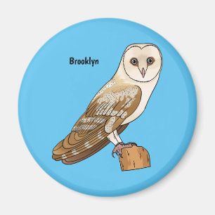 Cartoon van Barn owl Magneet