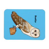 Cartoon van Barn owl Magneet (Horizontaal)