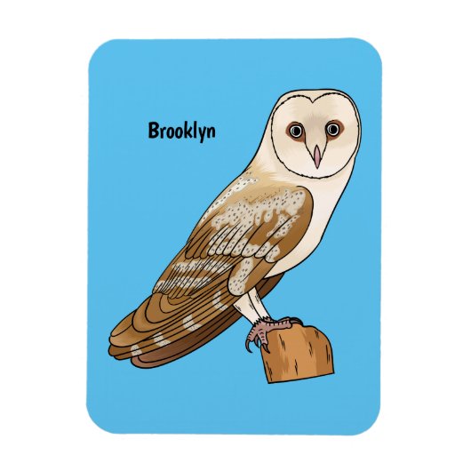 Cartoon van Barn owl Magneet (Verticaal)