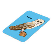 Cartoon van Barn owl Magneet (Linkerzijde)
