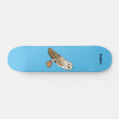 Cartoon van Barn owl Persoonlijk Skateboard (Horizontaal)